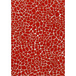 Feuille Décopatch - Effet mosaïque rouge et blanc - 30 x 40 cm