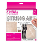 Tableau String Art set Neutre support 22 x 22 cm + 100 clous