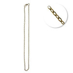 Chaine sautoir - Grosses mailles 4 mm - 64 cm - Bronze