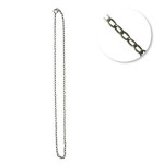 Chaine sautoir - Grosses mailles 4 mm - 64 cm - Argenté vieilli