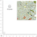 Perles facettées 6 mm en verre dépoli - Cristal de Roche