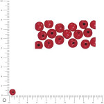Sachet de perles en bois poli Ø6mm - Rouge