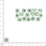 Sachet de perles en bois poli Ø12mm - Vert clair