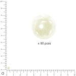 Perles en verre Renaissance 4 mm - Blanc neige