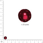 Perles en verre Renaissance 8 mm - Rouge