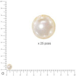 Perles en verre Renaissance 8 mm - Blanc