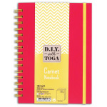 Carnet 10 x 15 cm Bicolore Jaune Fuchsia 60 pages Jaune 100 g/m² Spirale