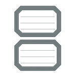 Pochette de 12 étiquettes scolaires autocollantes bord épais gris