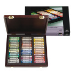 Coffret en bois de 45 pastels secs