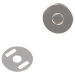 Boutons magnétiques argent 18 mm