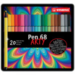 Feutres Stabilo Pen 68 - 20 couleurs assorties