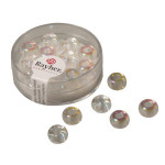 Perles en verre transparentes à grand trou 9 mm x 14 pces - Aurore boréale