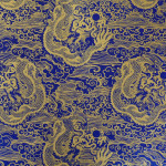 Papier Lokta Imprimé 50 x 75 cm Dragon bleu