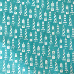 Papier Lokta Imprimé 50 x 75 cm Les Phares turquoise