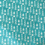 Papier Lokta Imprimé 50 x 75 cm Les Phares turquoise