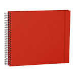Album Maxi Mucho 90 pages noires couverture lin 34,5 x 30 cm - Rouge