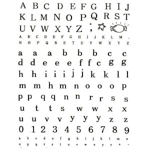 Tampon Clear Alphabet 1.3 x 1.3 cm 159 pcs